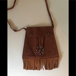 Fringed Suede small purse